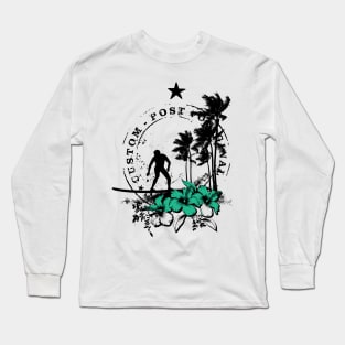 wave surfing t shirt Long Sleeve T-Shirt